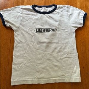 Vintage 1990s baby-t for pink back Lagwagon. Great used condition!